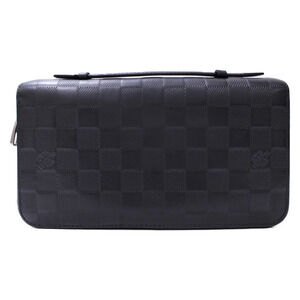 LOUIS VUITTON Zippy Damier Infini Black Long Wallet
